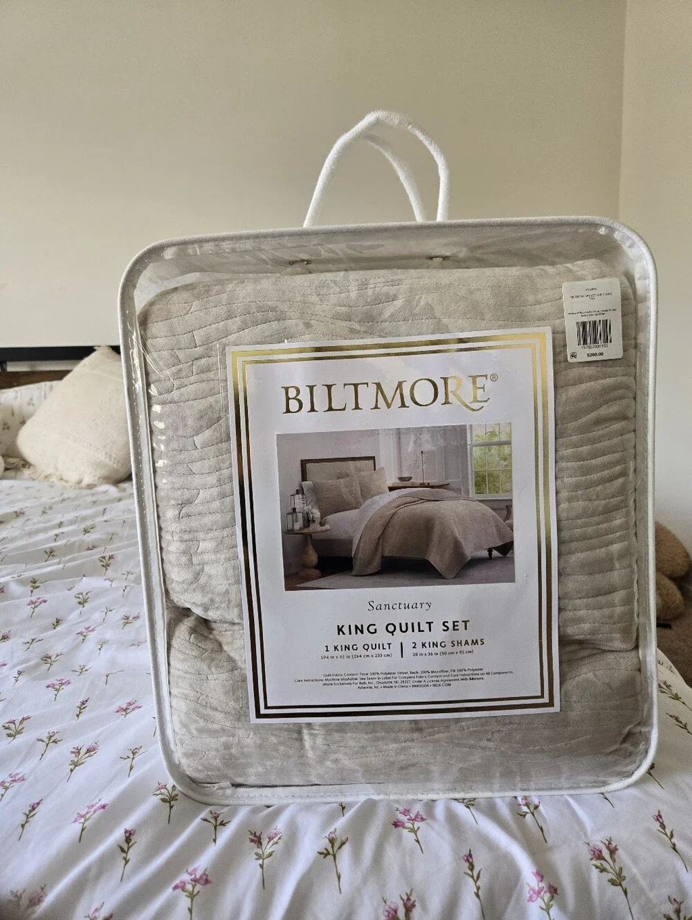 Sanctuary King Quilt Set in Taupe